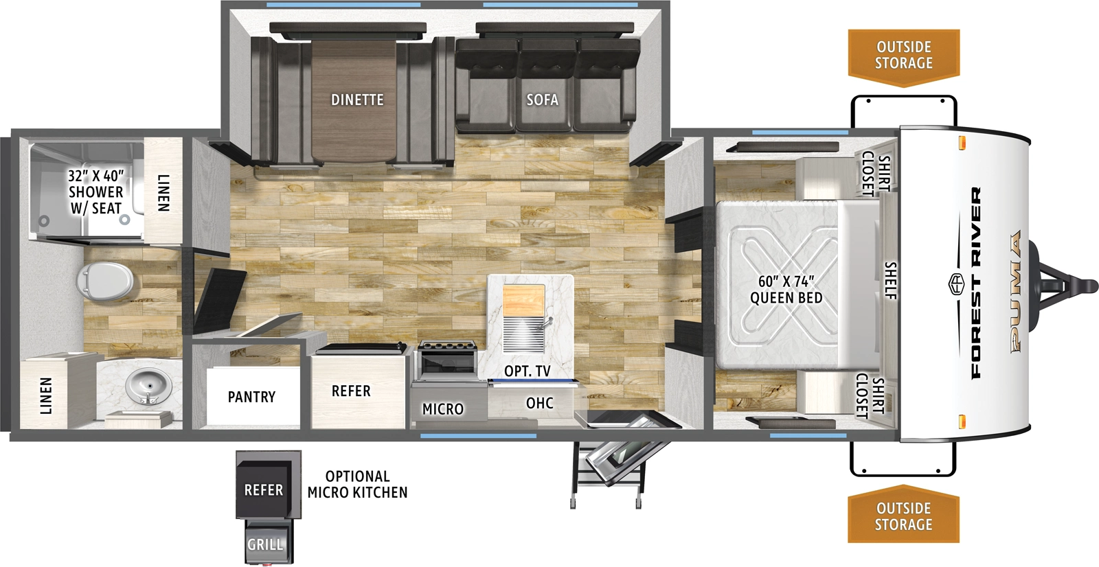 Puma Camping Edition 250RBCE Floorplan